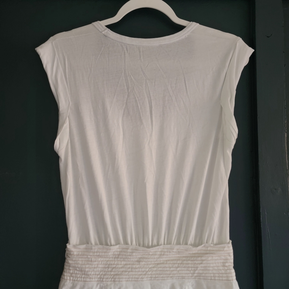 Veronica Beard Amaia Tiered Embroidered Casual‎ Midi Dress 100% Cotton White XS - Picture 9 of 16